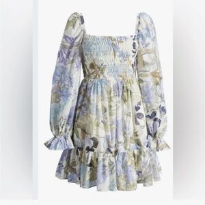 & Other Stories Floral Long Sleeve Dress Smock Dress